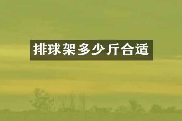 排球架多少斤合适