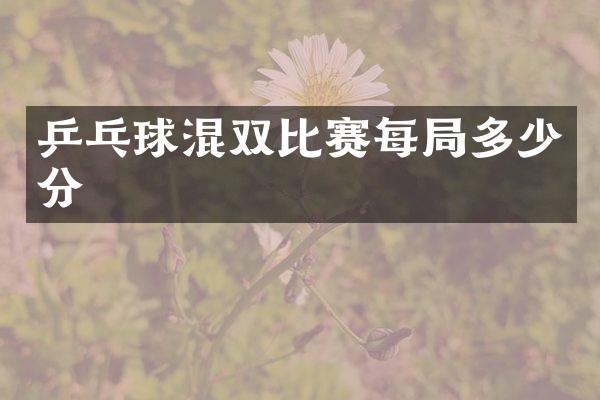 乒乓球混双比赛每局多少分