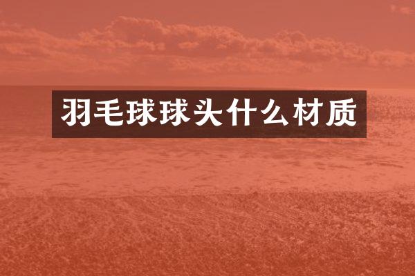 羽毛球球头什么材质