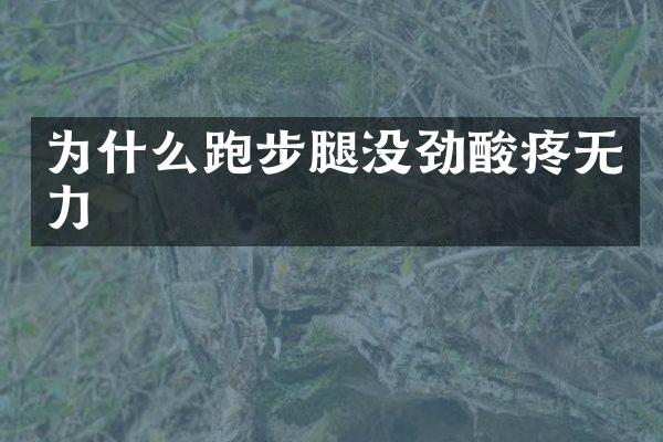 为什么跑步腿没劲酸疼无力