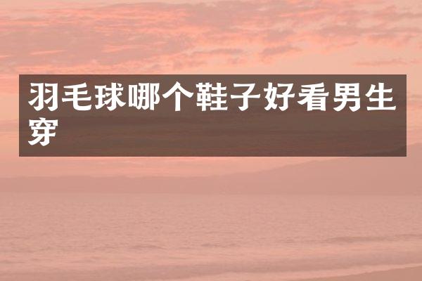 羽毛球哪个鞋子好看男生穿