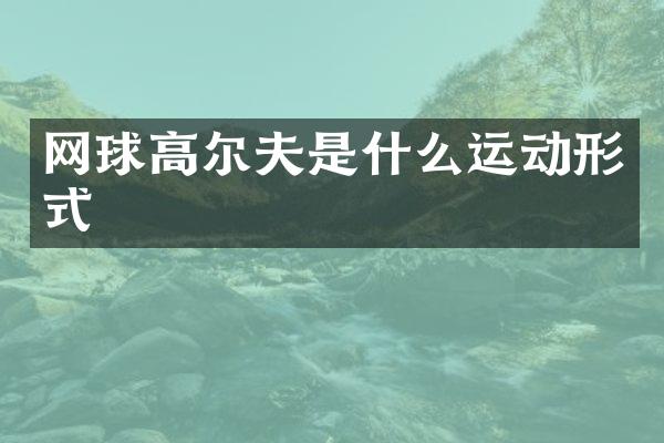 网球高尔夫是什么运动形式