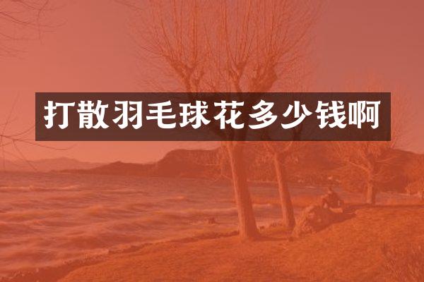 打散羽毛球花多少钱啊