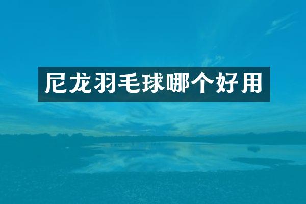 尼龙羽毛球哪个好用