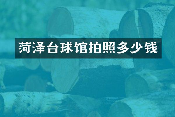 菏泽台球馆拍照多少钱