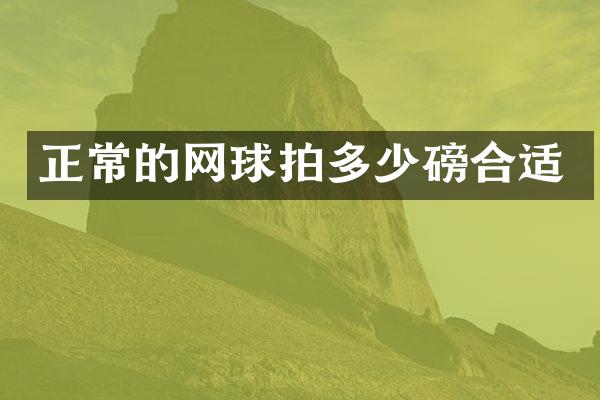 正常的网球拍多少磅合适