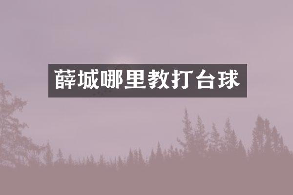 薛城哪里教打台球