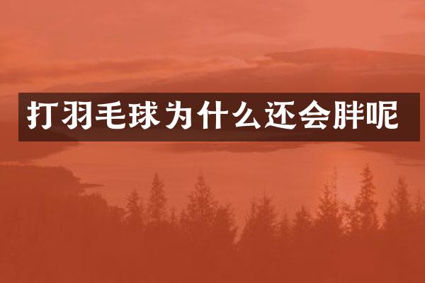 打羽毛球为什么还会胖呢