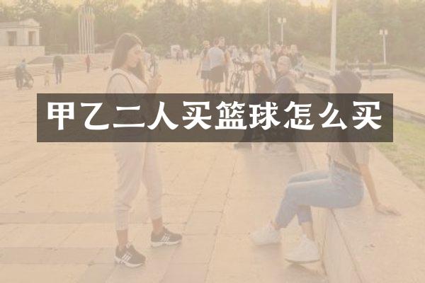 甲乙二人买篮球怎么买