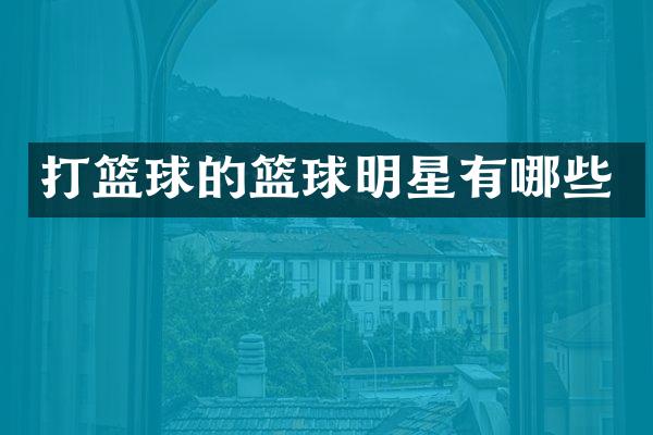 打篮球的篮球明星有哪些