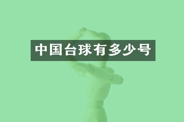 中国台球有多少号