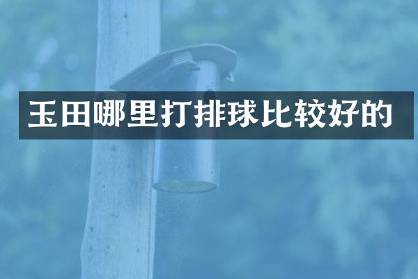玉田哪里打排球比较好的