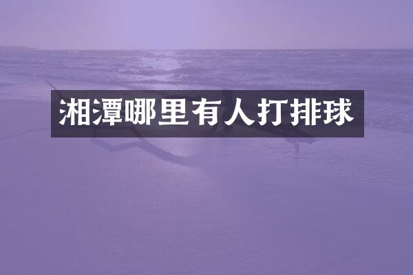 湘潭哪里有人打排球