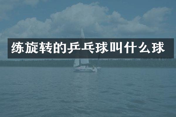 练旋转的乒乓球叫什么球