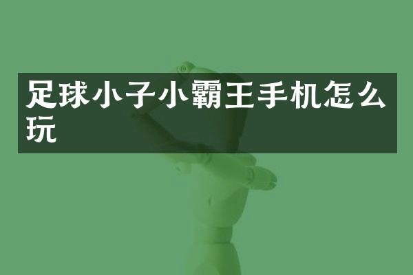 足球小子小霸王手机怎么玩