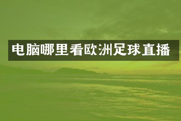 电脑哪里看欧洲足球直播