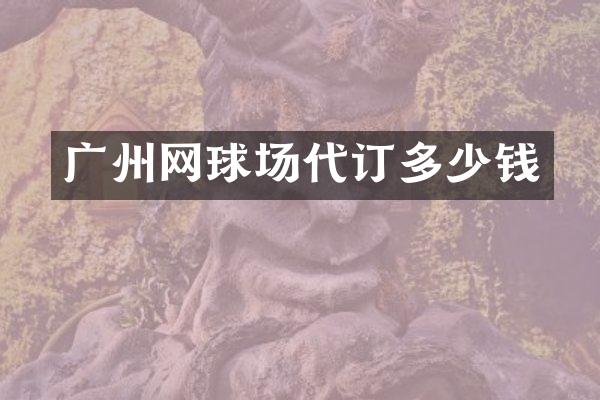广州网球场代订多少钱