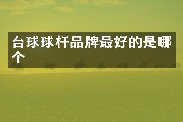 台球球杆品牌最好的是哪个