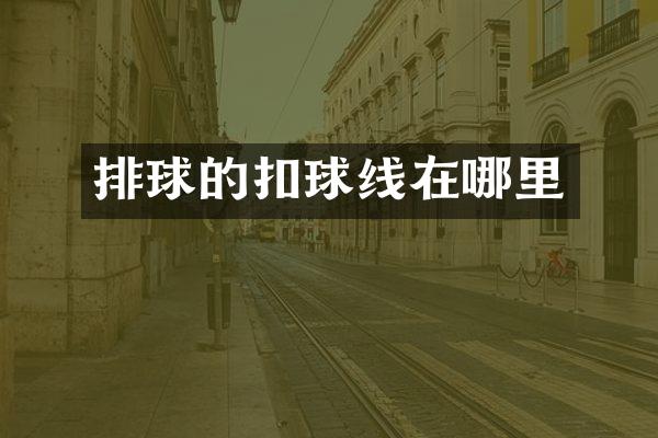 排球的扣球线在哪里