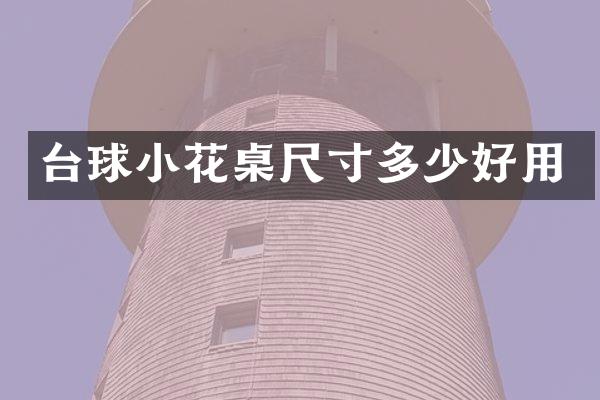 台球小花桌尺寸多少好用