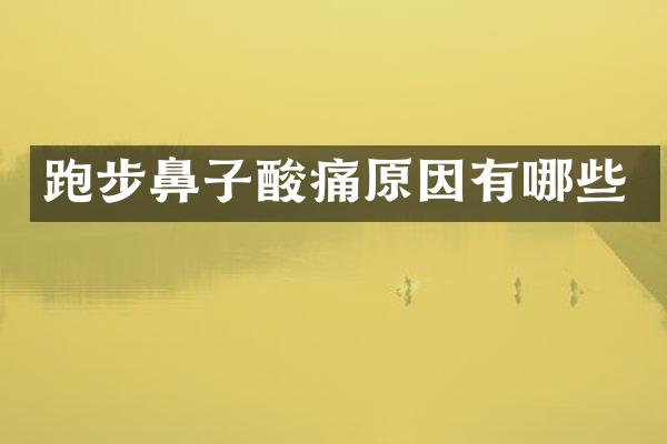 跑步鼻子酸痛原因有哪些