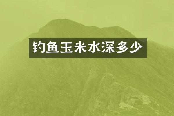 钓鱼玉米水深多少