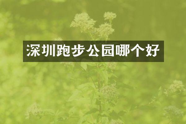 深圳跑步公园哪个好