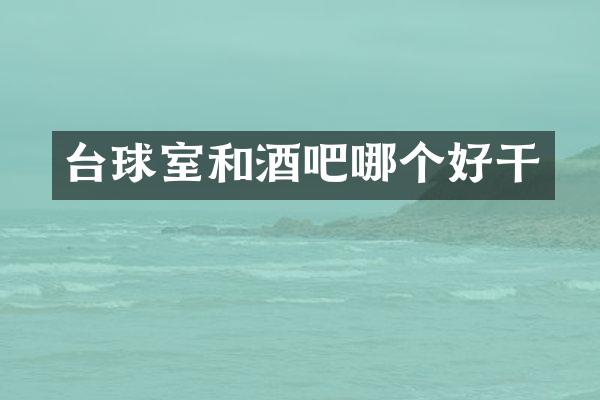 台球室和酒吧哪个好干