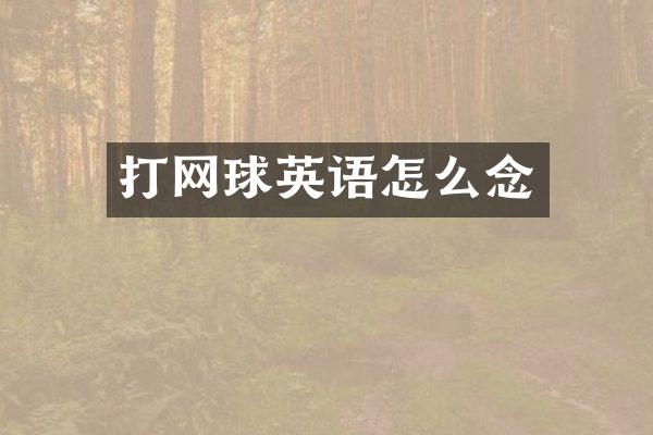 打网球英语怎么念