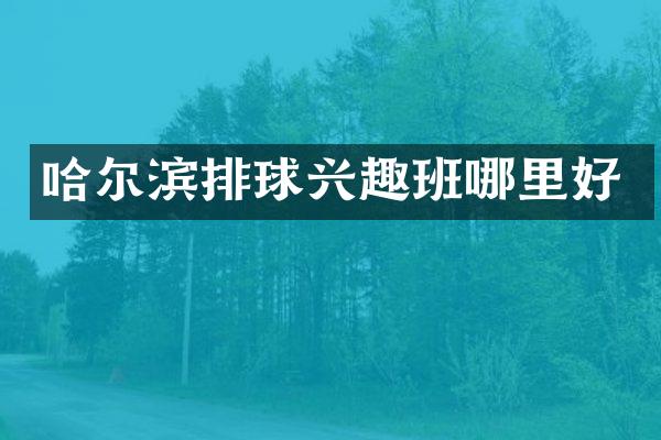 哈尔滨排球兴趣班哪里好