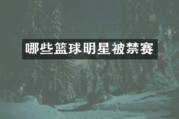 哪些篮球明星被禁赛