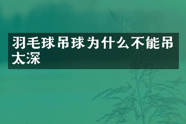 羽毛球吊球为什么不能吊太深
