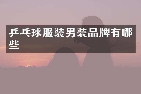 乒乓球服装男装品牌有哪些