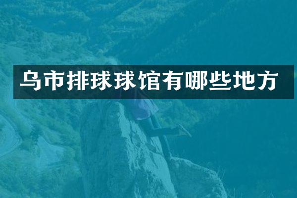 乌市排球球馆有哪些地方