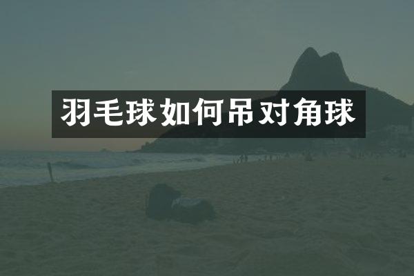 羽毛球如何吊对角球