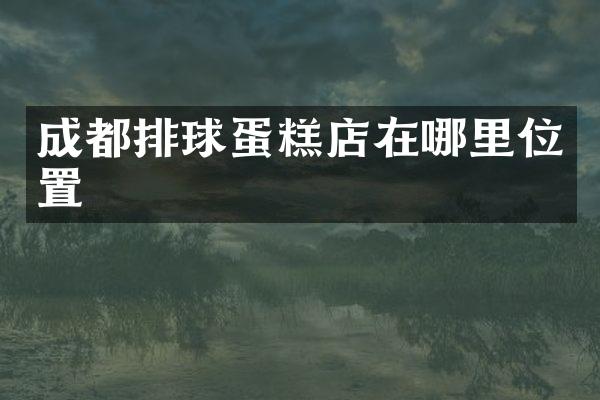 成都排球蛋糕店在哪里位置