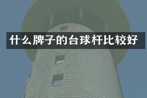 什么牌子的台球杆比较好