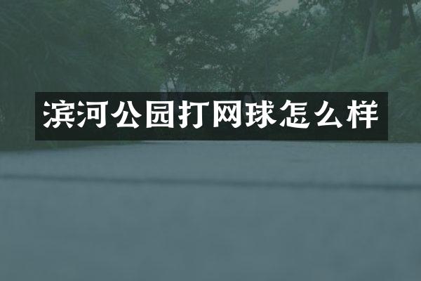 滨河公园打网球怎么样