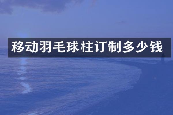 移动羽毛球柱订制多少钱