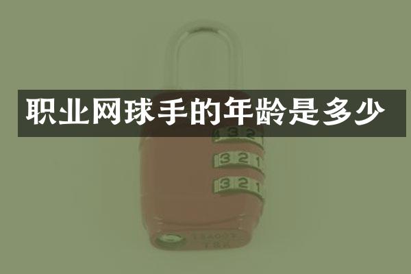 职业网球手的年龄是多少