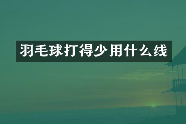 羽毛球打得少用什么线