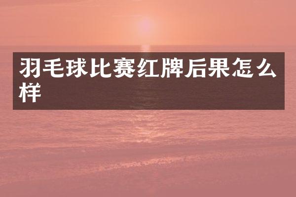 羽毛球比赛红牌后果怎么样