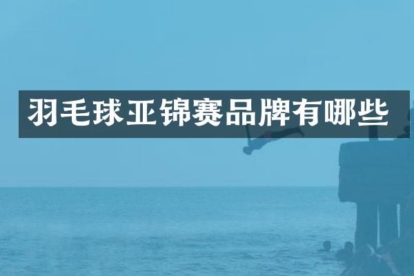 羽毛球亚锦赛品牌有哪些