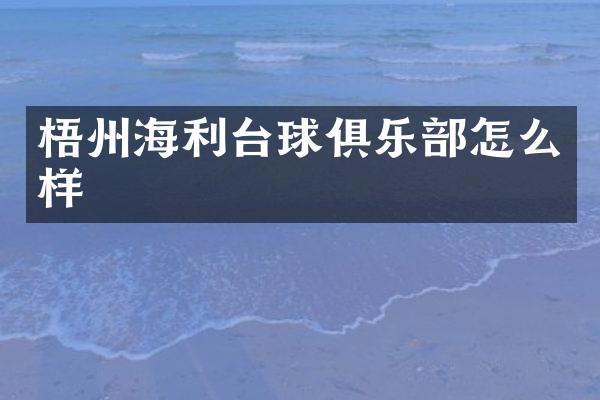 梧州海利台球俱乐部怎么样