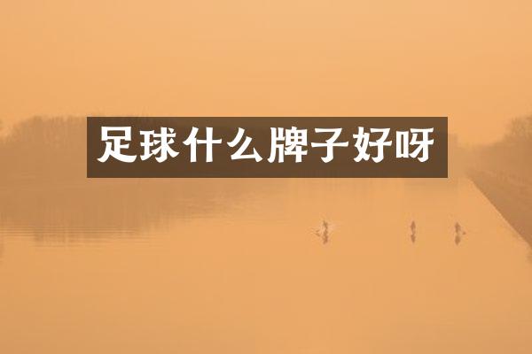 足球什么牌子好呀