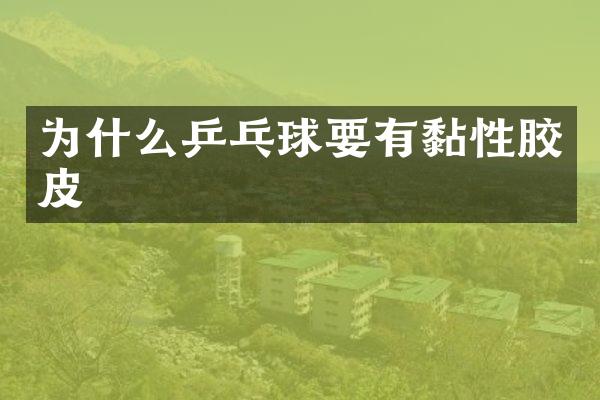 为什么乒乓球要有黏性胶皮