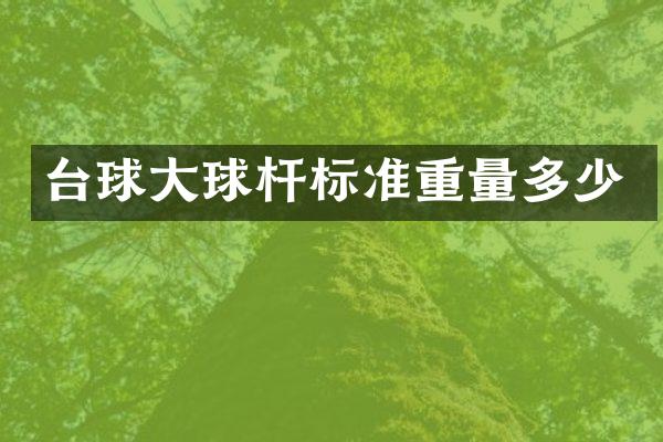 台球大球杆标准重量多少