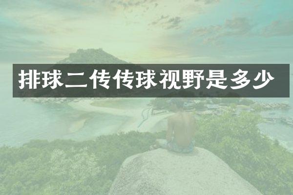 排球二传传球视野是多少