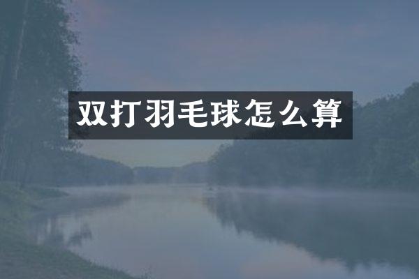 双打羽毛球怎么算