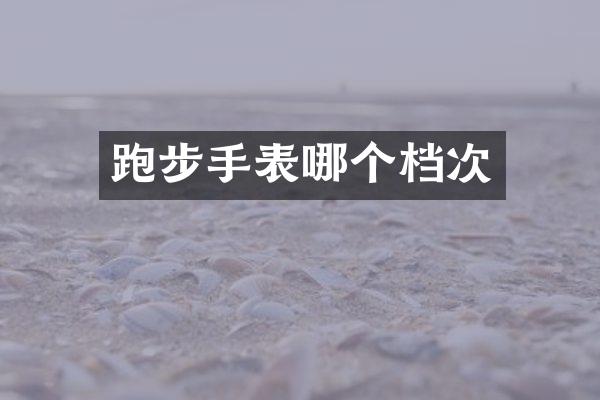 跑步手表哪个档次
